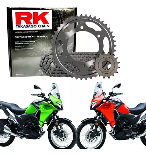 KIT TRANSM VERSYS300 2017-23 - C/RET RK520ELO112L/14T/46T Ref: 21010098 Marca: RK ORIGINAL