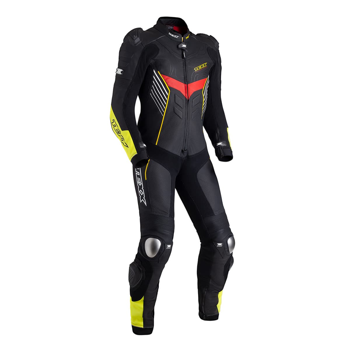 Macacao Texx 1 Peca Pista Preto Amarelo E Vermelho