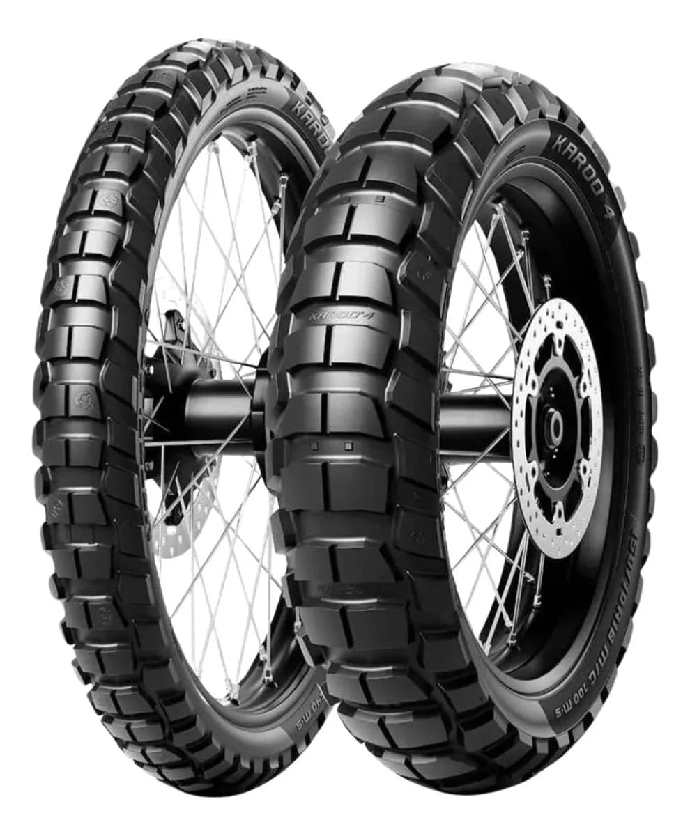 Par Pneu Moto 90/90-21 + 150/70r18 Karoo 4 Metzeler